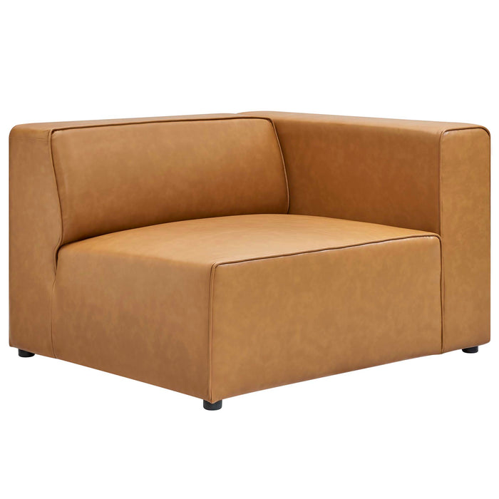 Mingle Vegan Leather 2-Piece Sectional Sofa Loveseat