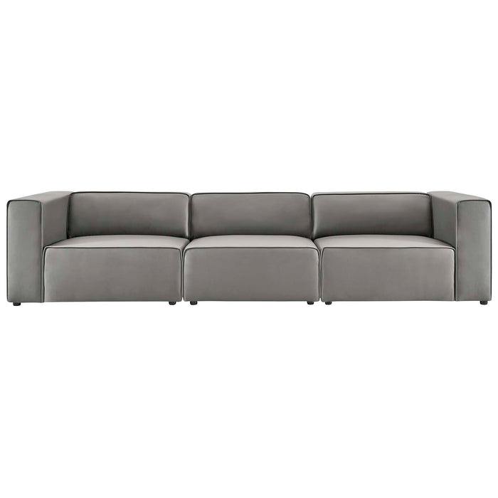 Mingle Vegan Leather 3-Piece Sectional Sofa