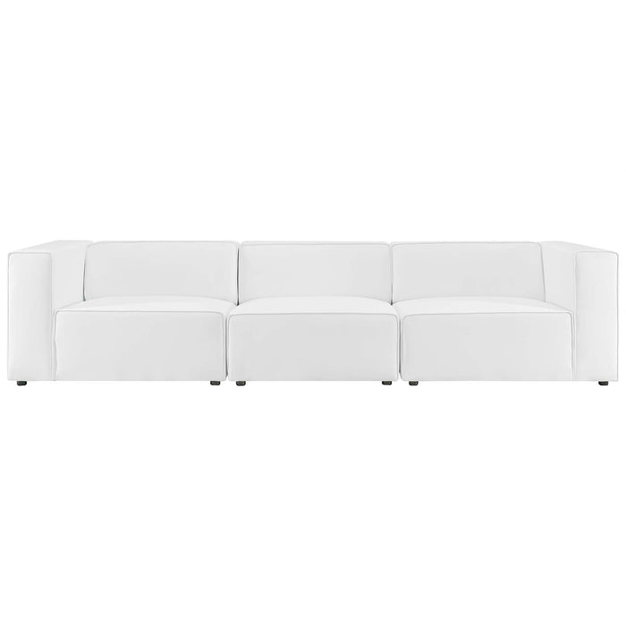 Mingle Vegan Leather 3-Piece Sectional Sofa