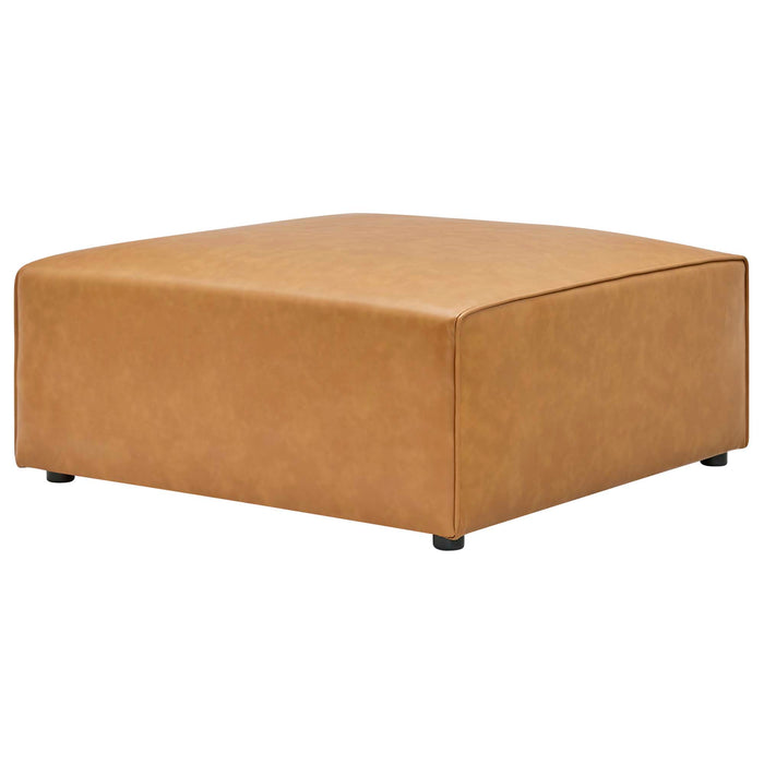 Mingle Vegan Leather Sofa and Ottoman Set