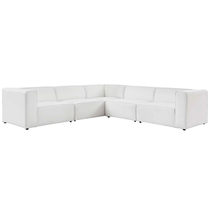 Mingle Vegan Leather 5-Piece Sectional Sofa