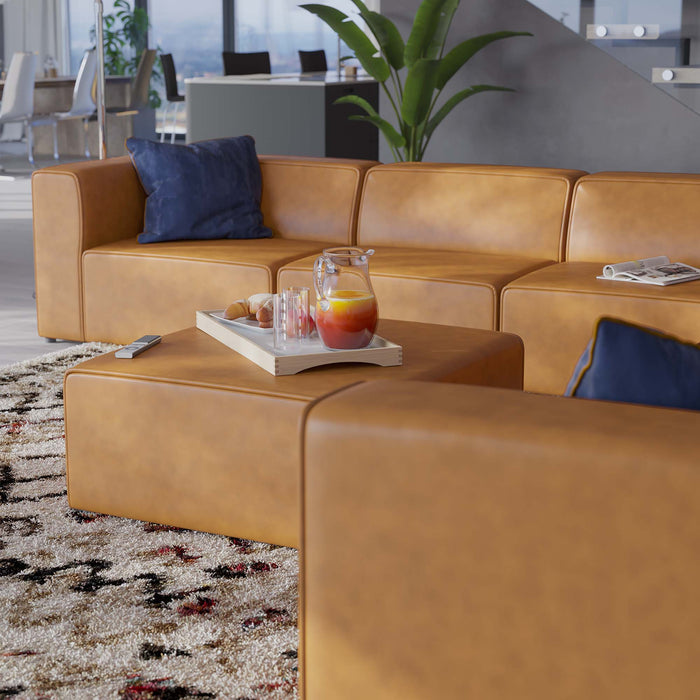 Mingle Vegan Leather 8-Piece Sectional Sofa Set