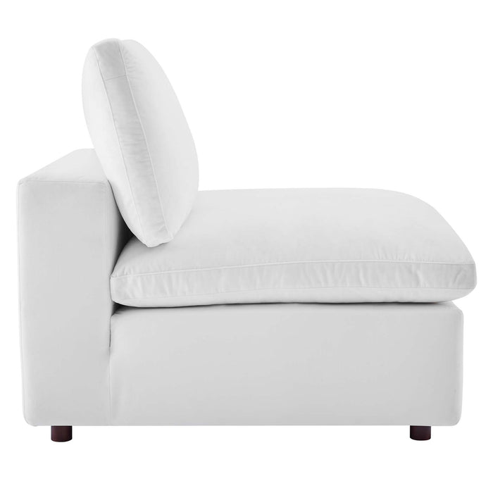 Commix Down Filled Overstuffed Performance Velvet 3-Seater Sofa