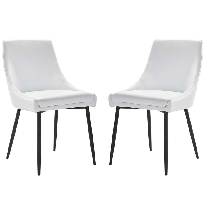 Viscount Vegan Leather Dining Chairs - Set of 2