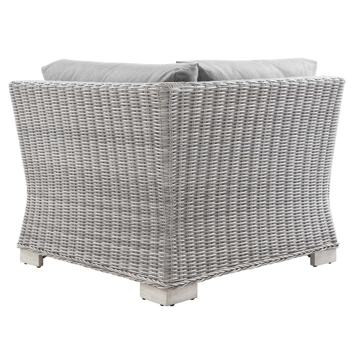 Conway Outdoor Patio Wicker Rattan Corner Chair