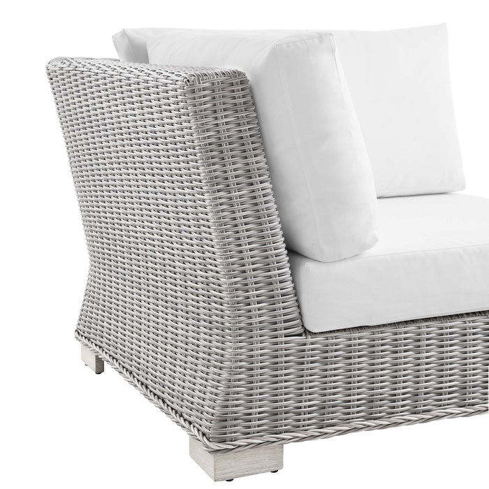 Conway Outdoor Patio Wicker Rattan Corner Chair