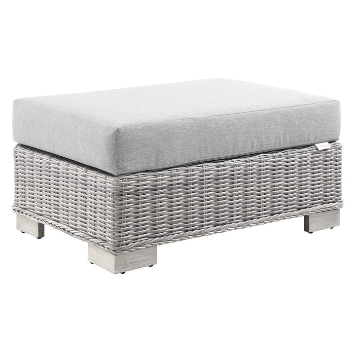 Conway Outdoor Patio Wicker Rattan Ottoman