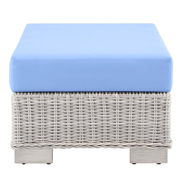 Conway Outdoor Patio Wicker Rattan Ottoman