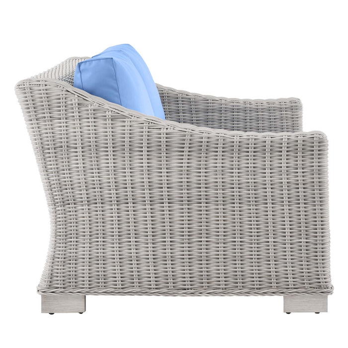 Conway Outdoor Patio Wicker Rattan Loveseat