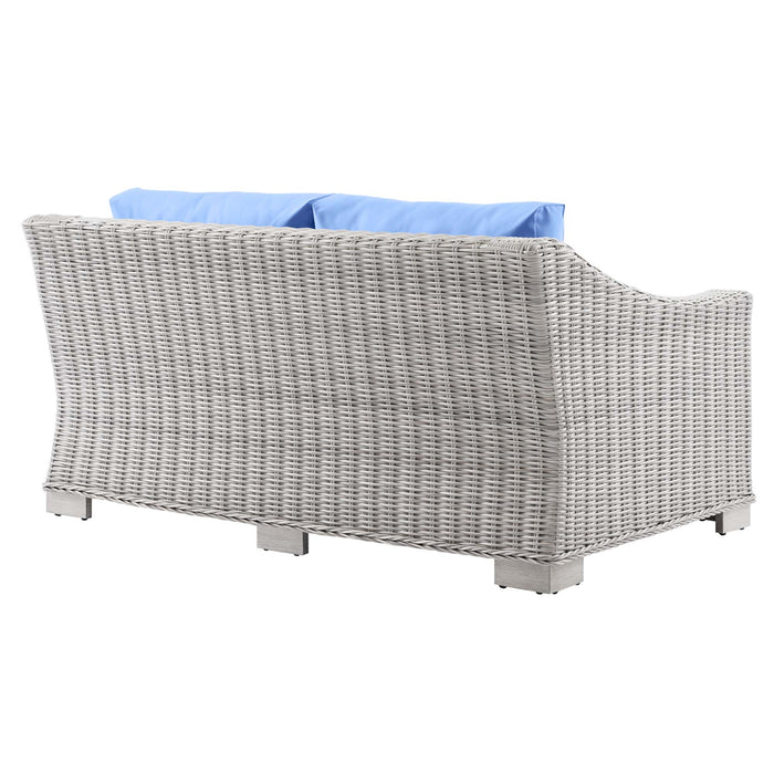 Conway Outdoor Patio Wicker Rattan Loveseat