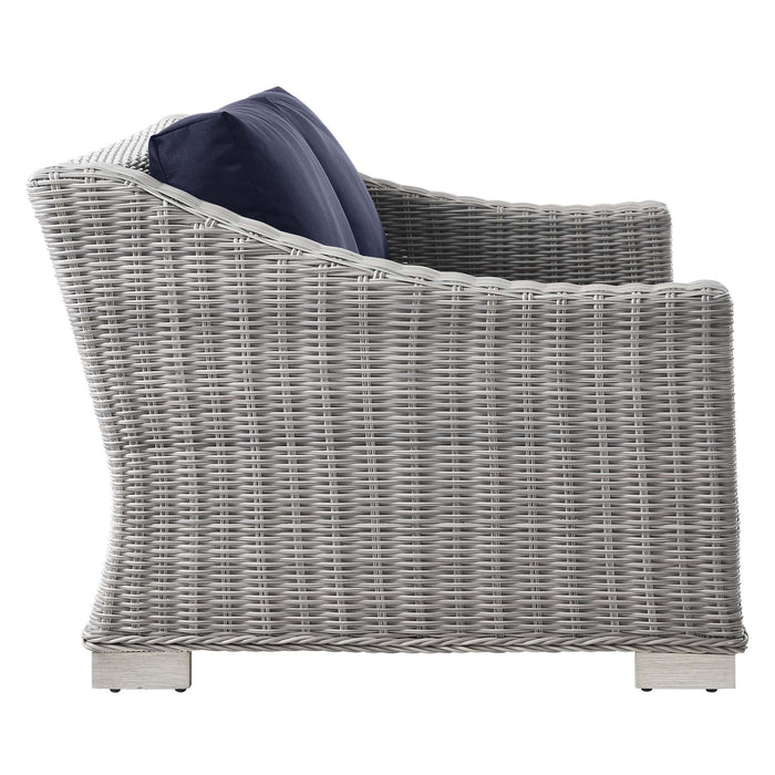 Conway Outdoor Patio Wicker Rattan Loveseat