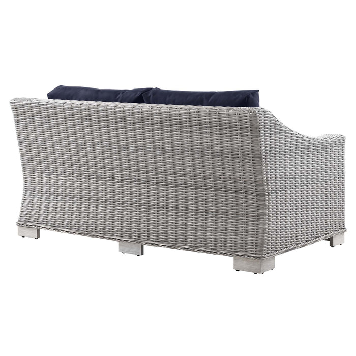 Conway Outdoor Patio Wicker Rattan Loveseat