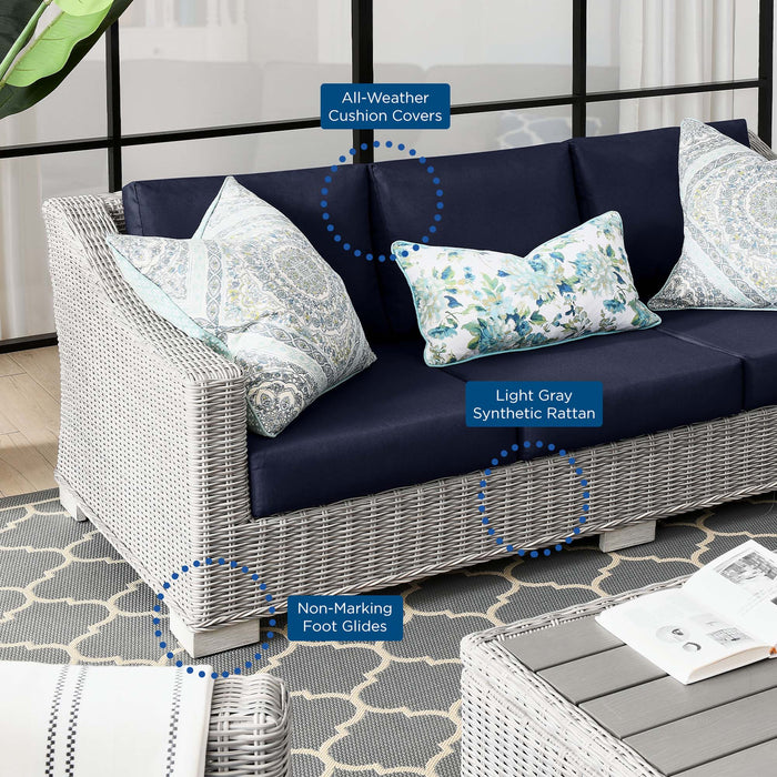 Conway Outdoor Patio Wicker Rattan Sofa