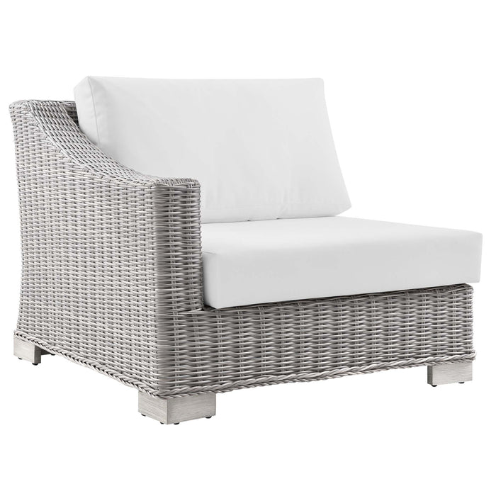 Conway Outdoor Patio Wicker Rattan Left-Arm Chair