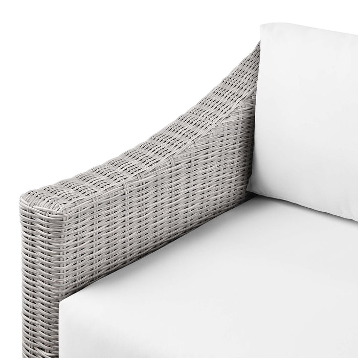 Conway Outdoor Patio Wicker Rattan Left-Arm Chair