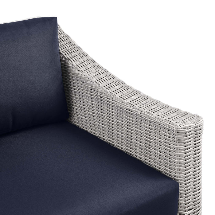 Conway Outdoor Patio Wicker Rattan Right-Arm Chair