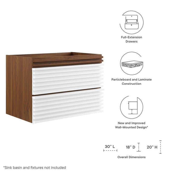 Render 30" Wall-Mount Bathroom Vanity Cabinet (Sink Basin Not Included)