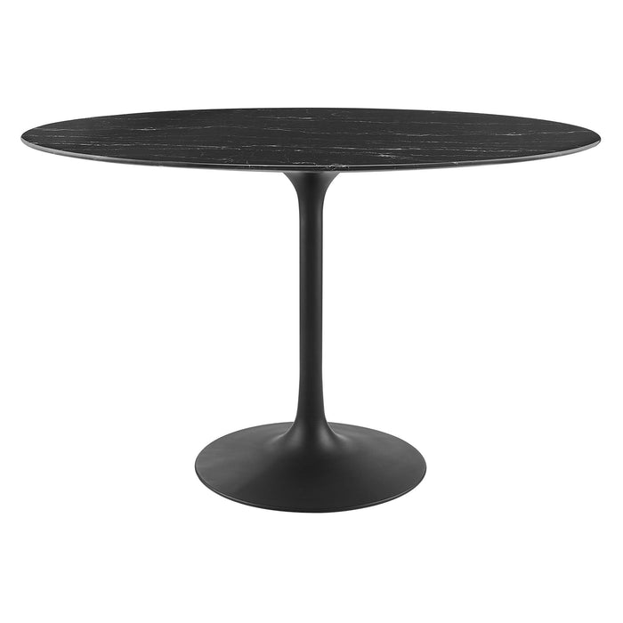 Lippa 48" Round Artificial Marble Dining Table