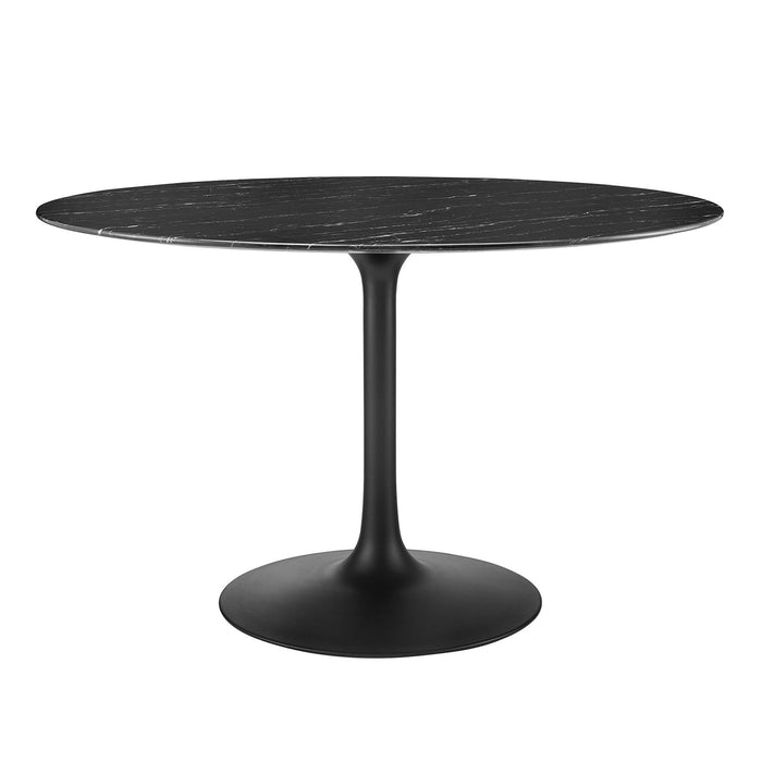 Lippa 48" Round Artificial Marble Dining Table