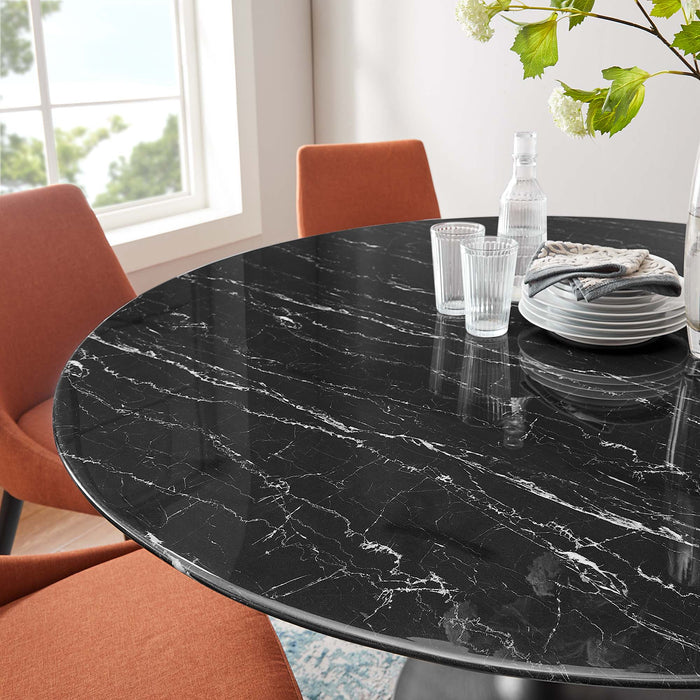 Lippa 60" Round Artificial Marble Dining Table