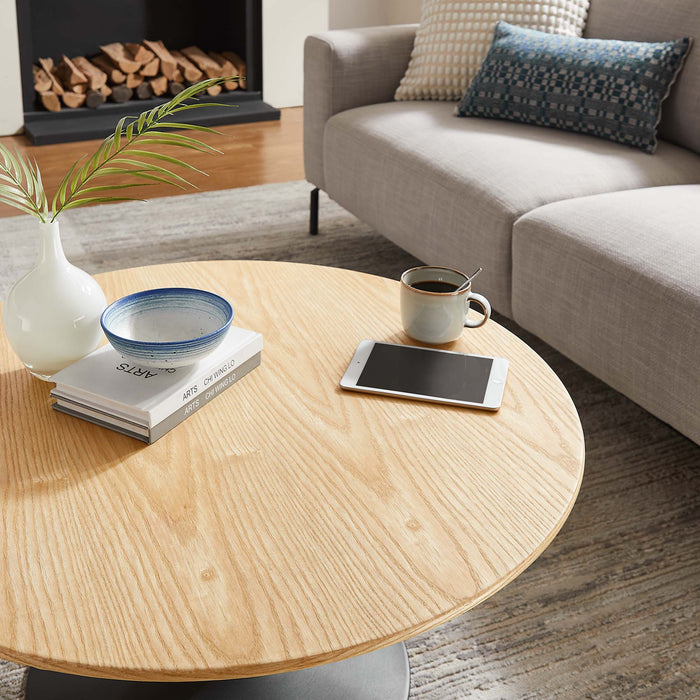 Lippa 36" Round Wood Grain Coffee Table