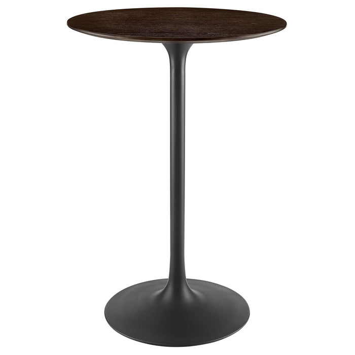 Lippa 28" Round Wood Grain Bar Table