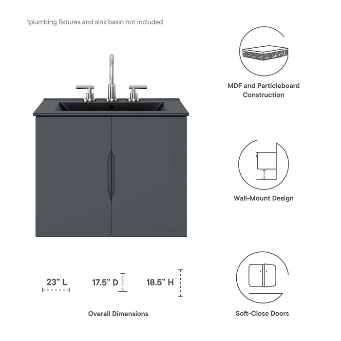 Vitality 24" Bathroom Vanity Cabinet (Sink Basin Not Included)