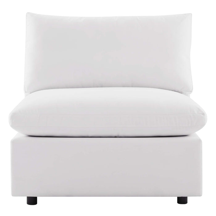 Commix Overstuffed Outdoor Patio Armless Chair