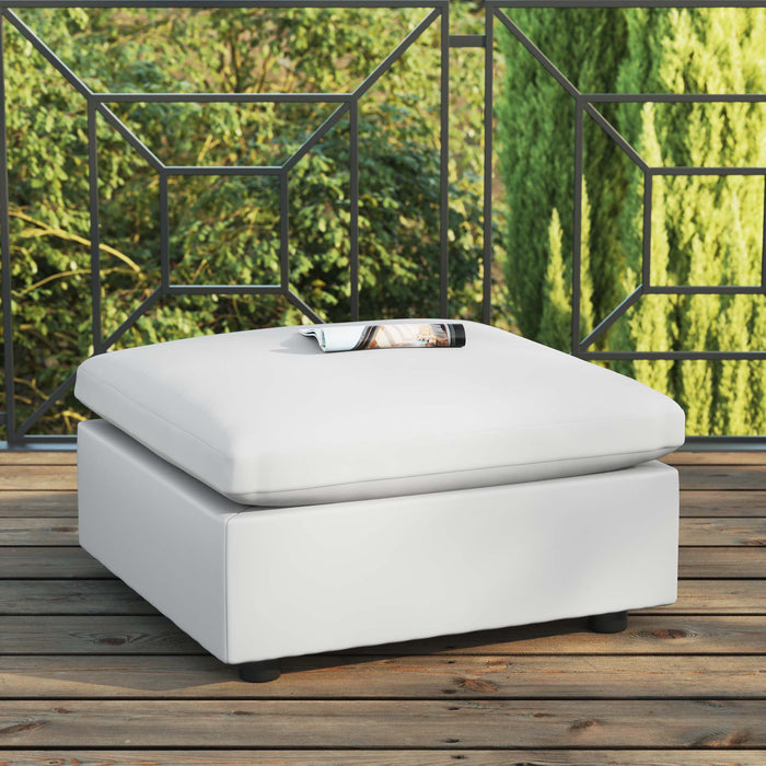 Commix Overstuffed Outdoor Patio Ottoman