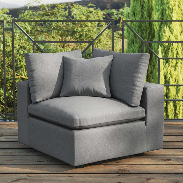 Commix Overstuffed Outdoor Patio Corner Chair