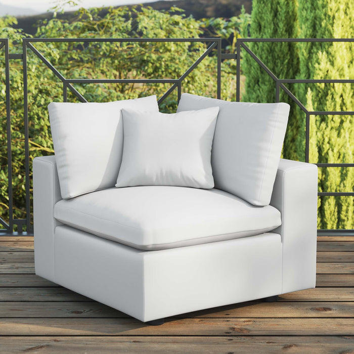 Commix Overstuffed Outdoor Patio Corner Chair