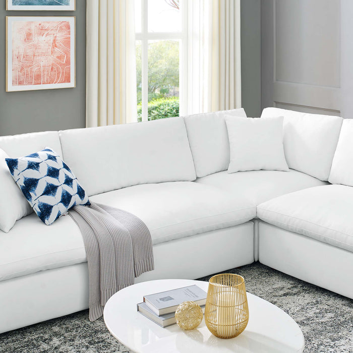 Commix Down Filled Overstuffed Vegan Leather 8-Piece Sectional Sofa