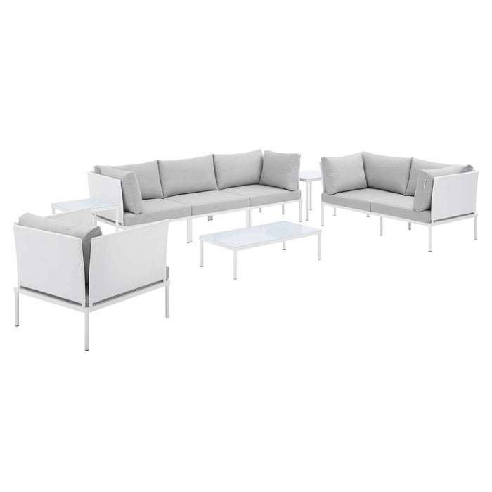 Harmony 8-Piece  Sunbrella® Outdoor Patio Aluminum Seating Set