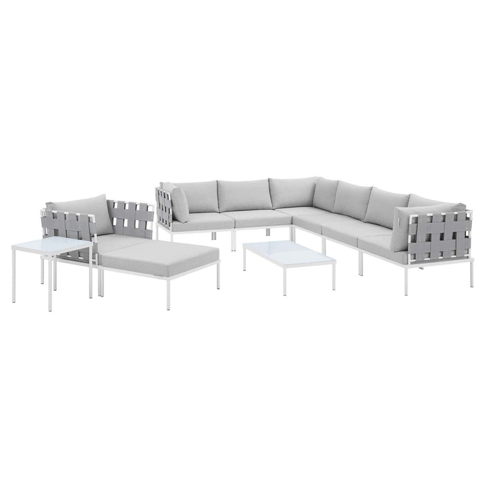 Harmony 10-Piece  Sunbrella® Outdoor Patio Aluminum Sectional Sofa Set