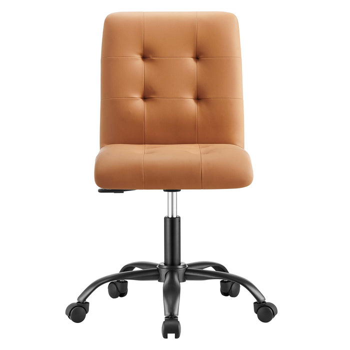 Prim Armless Vegan Leather Office Chair