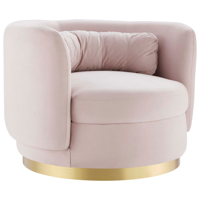 Relish Performance Velvet Swivel Chair