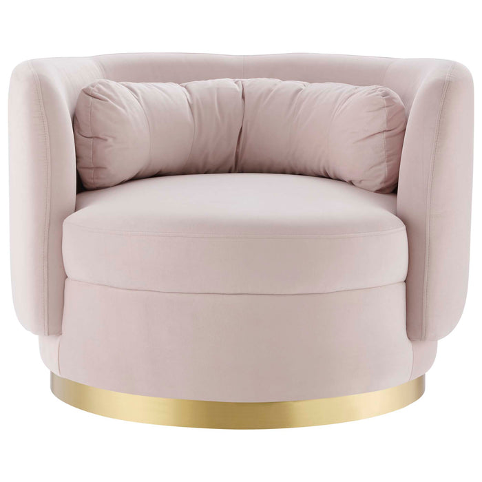 Relish Performance Velvet Swivel Chair