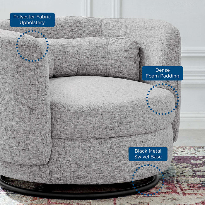 Relish Upholstered Fabric Swivel Chair