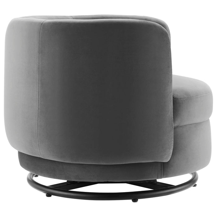 Relish Performance Velvet Swivel Chair