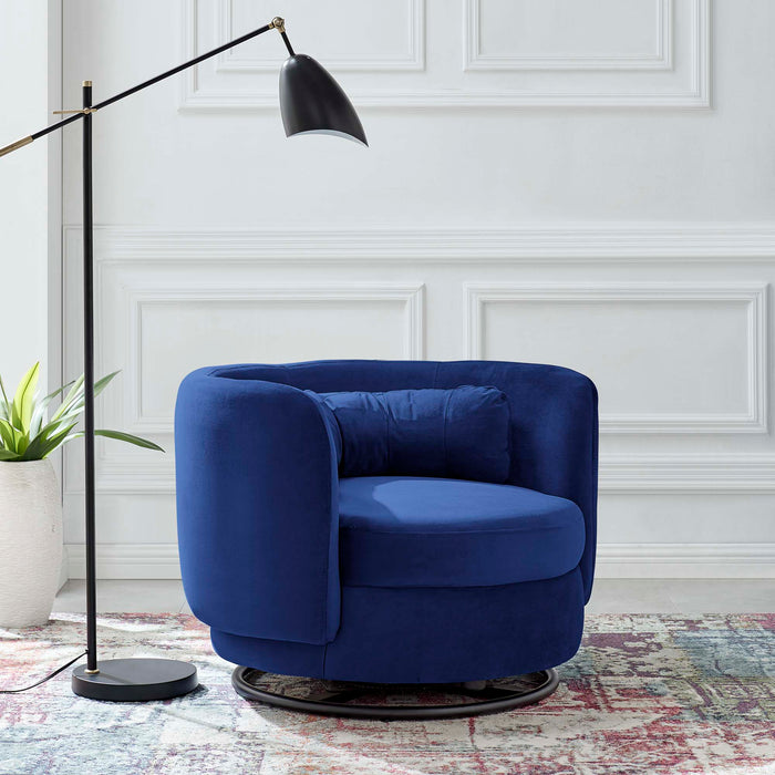 Relish Performance Velvet Swivel Chair