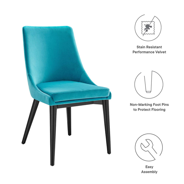 Viscount Performance Velvet Dining Chair