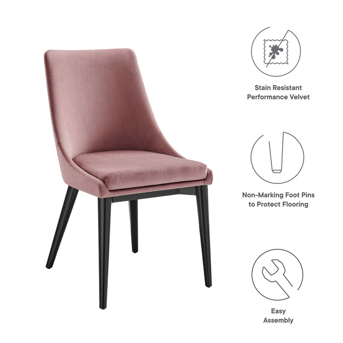 Viscount Performance Velvet Dining Chair