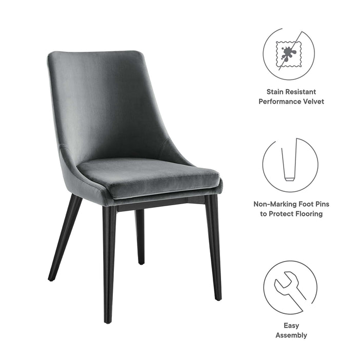 Viscount Performance Velvet Dining Chair