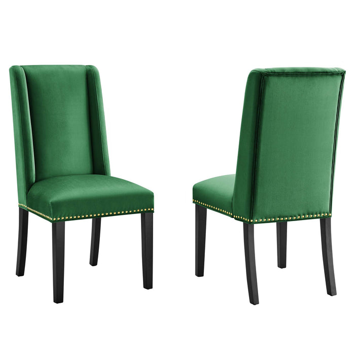 Baron Performance Velvet Dining Chairs - Set of 2