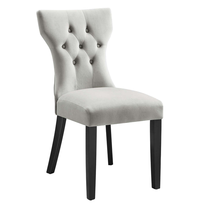 Silhouette Performance Velvet Dining Chairs - Set of 2