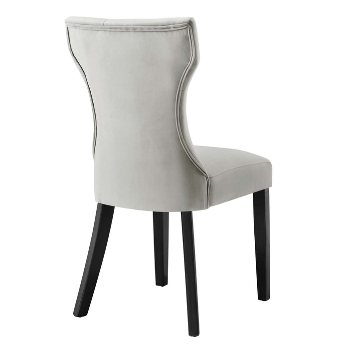 Silhouette Performance Velvet Dining Chairs - Set of 2