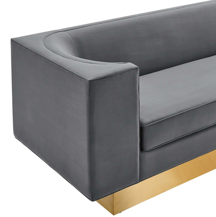 Eminence Upholstered Performance Velvet Sofa