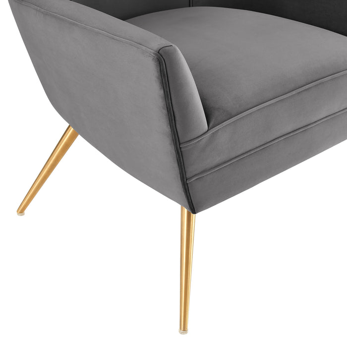 Renata Button Tufted Performance Velvet Armchair