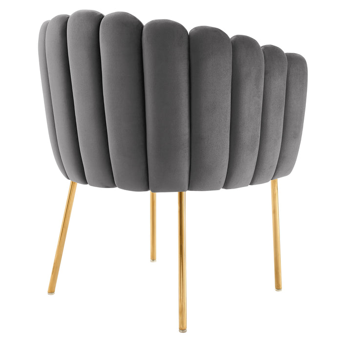 Sanna Channel Tufted Performance Velvet Armchair