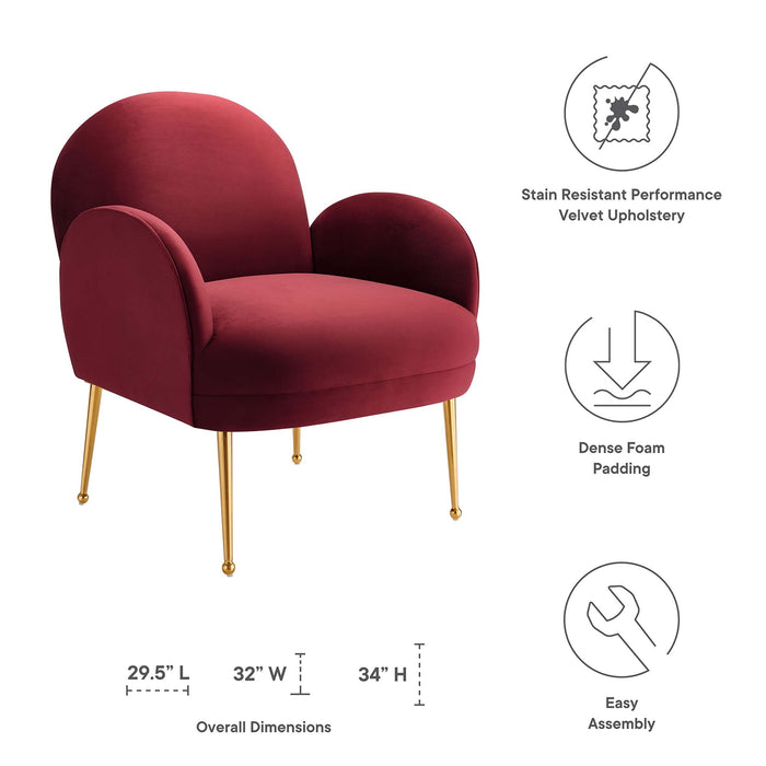 Transcend Performance Velvet Armchair